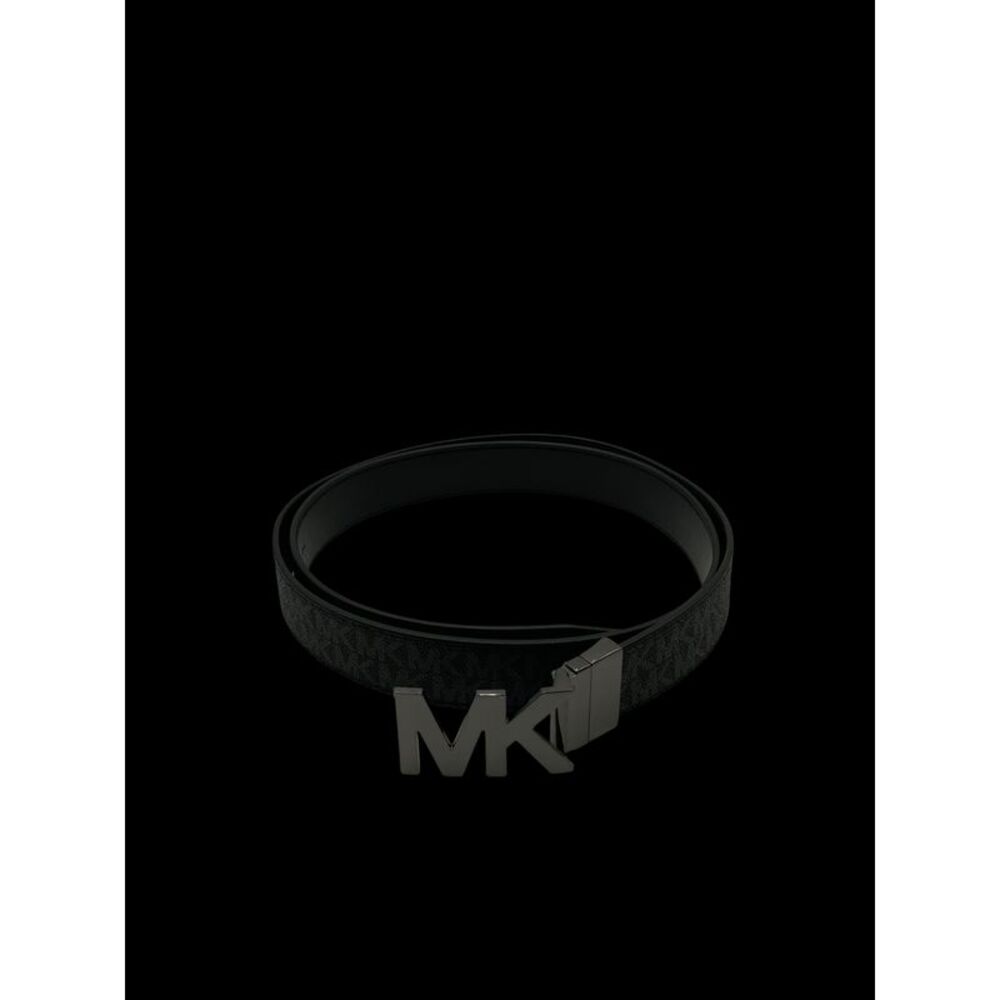 Michael Kors Tall Card Case MK Belt Platform Box Black